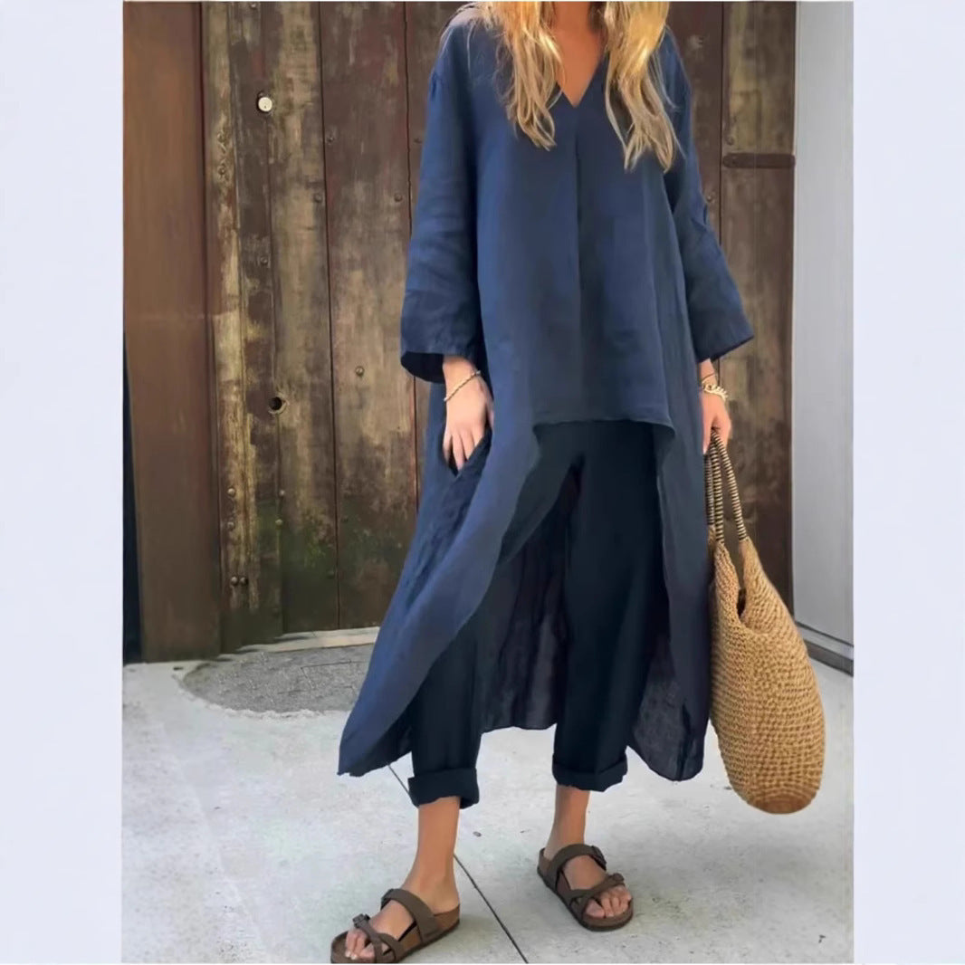 Duo Chic Col V – Look Décontracté