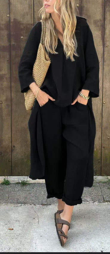 Duo Chic Col V – Look Décontracté