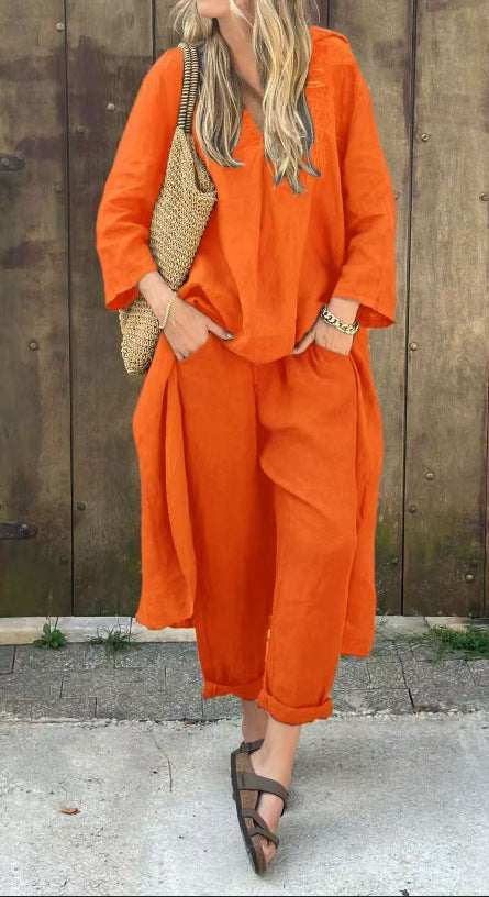 Duo Chic Col V – Look Décontracté