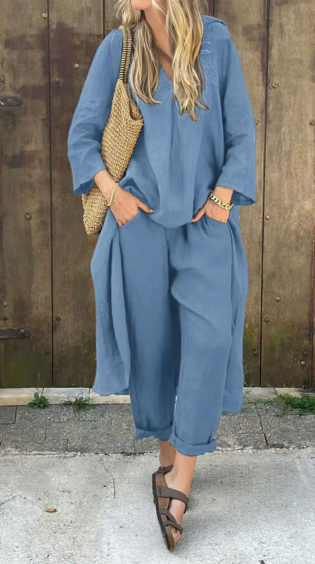 Duo Chic Col V – Look Décontracté