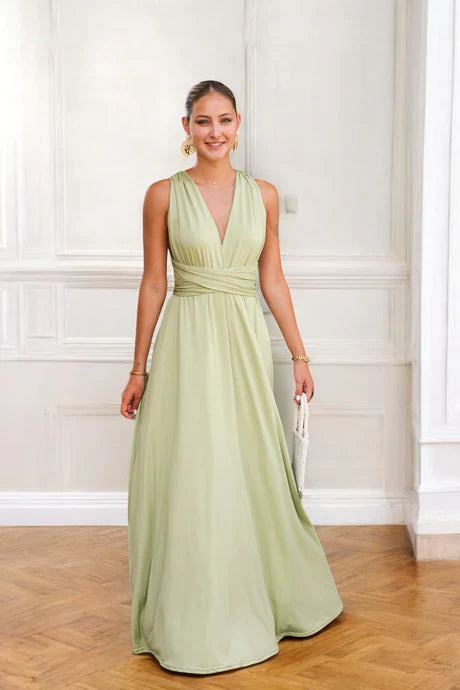 OLYMPIA — Robe Élégante & Fluide Parfaite pour dîners en bord de mer, mariages ou soirées entre amis