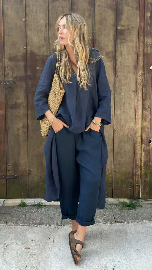 Duo Chic Col V – Look Décontracté